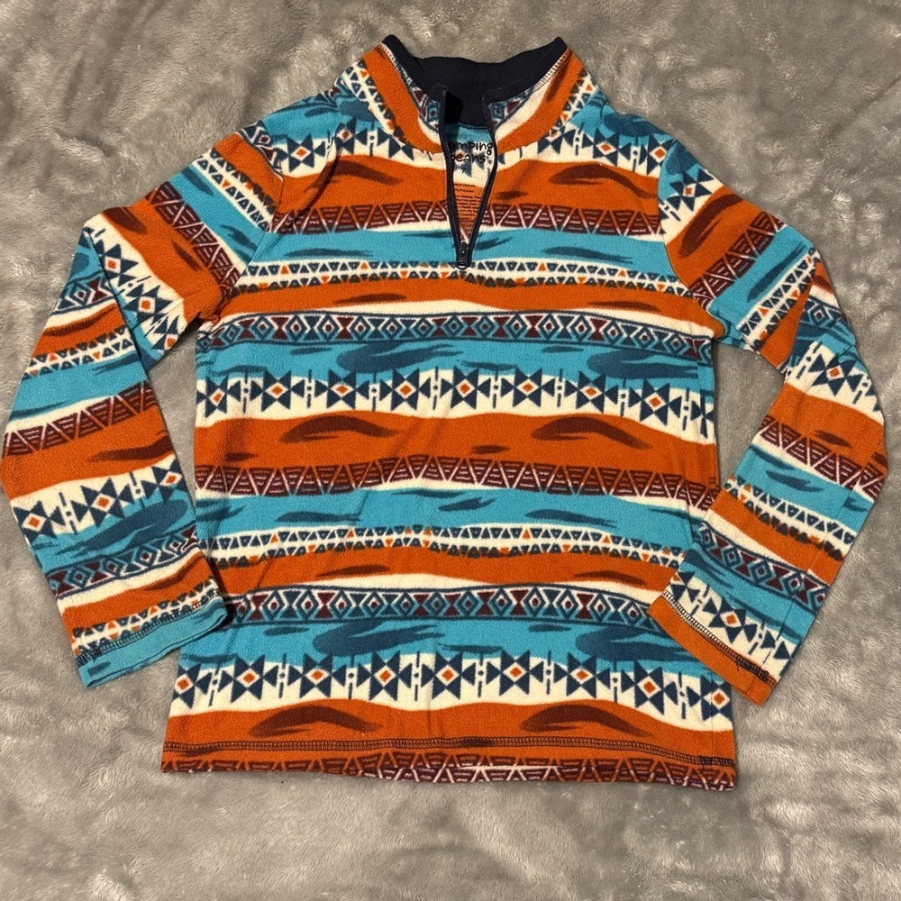 Jumping Beans Kids Zip Up Sweater - Orange, Blue, Black